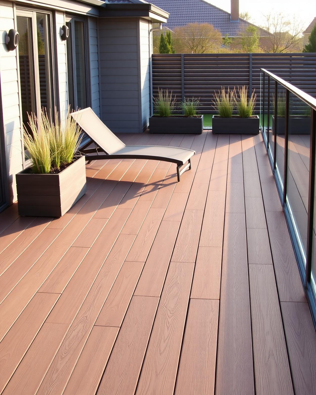 Composite deck terrace